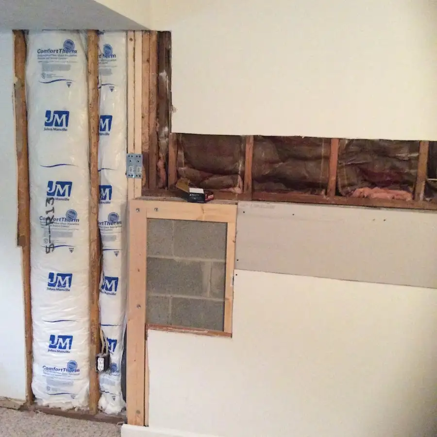 Wall insulation replacement during Contents Cleaning & Restoration in East Brandywine